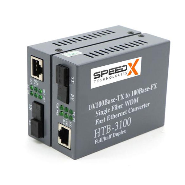[01754] Speedx Htb-3100 Pro Netlink Ethernet Media Converter 10/100 Base