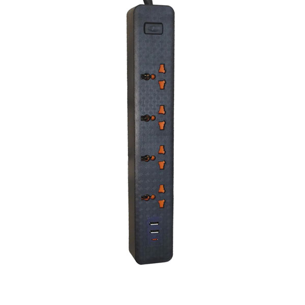 403puc Speed-x Premium Portable Power Strip 4socket+2usb+1type-c Port
