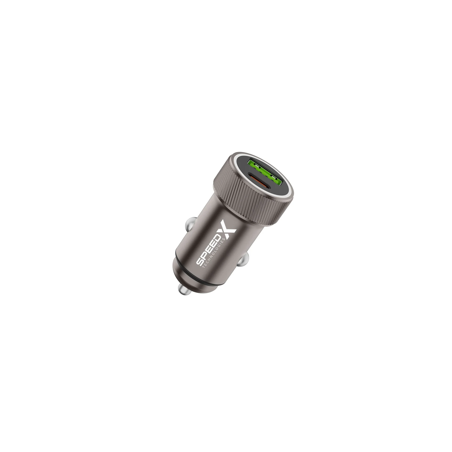 [02128] Speed-X SX-C42 Elite 48W PD + QC Dual-Port Aluminium Car Charger