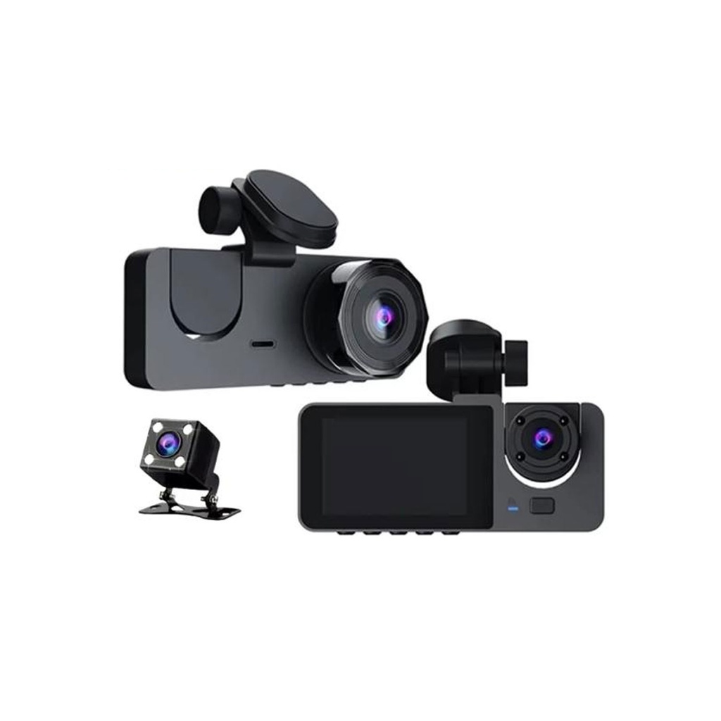 [1971] Y15 3-CHANNELS Wi-Fi Dash Cam 1080p HD Night Vision Reverse Camera with Parking Monitor