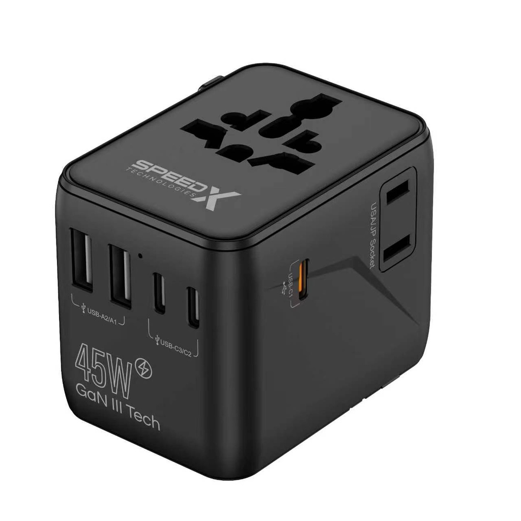 [2120] Speed-X SP-TCW03 45W GaN III Universal Travel Adapter