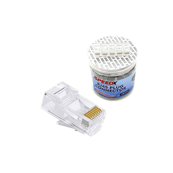 [1943] Speed-X Cat6 (Fu) UTP Connector 100 Pcs Per Bottle