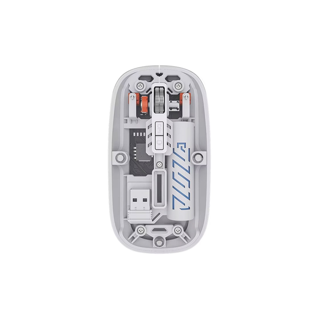 [01716] New Transparent M-10A Wireless + Bluetooth Dual Mode Rechargeable Mouse