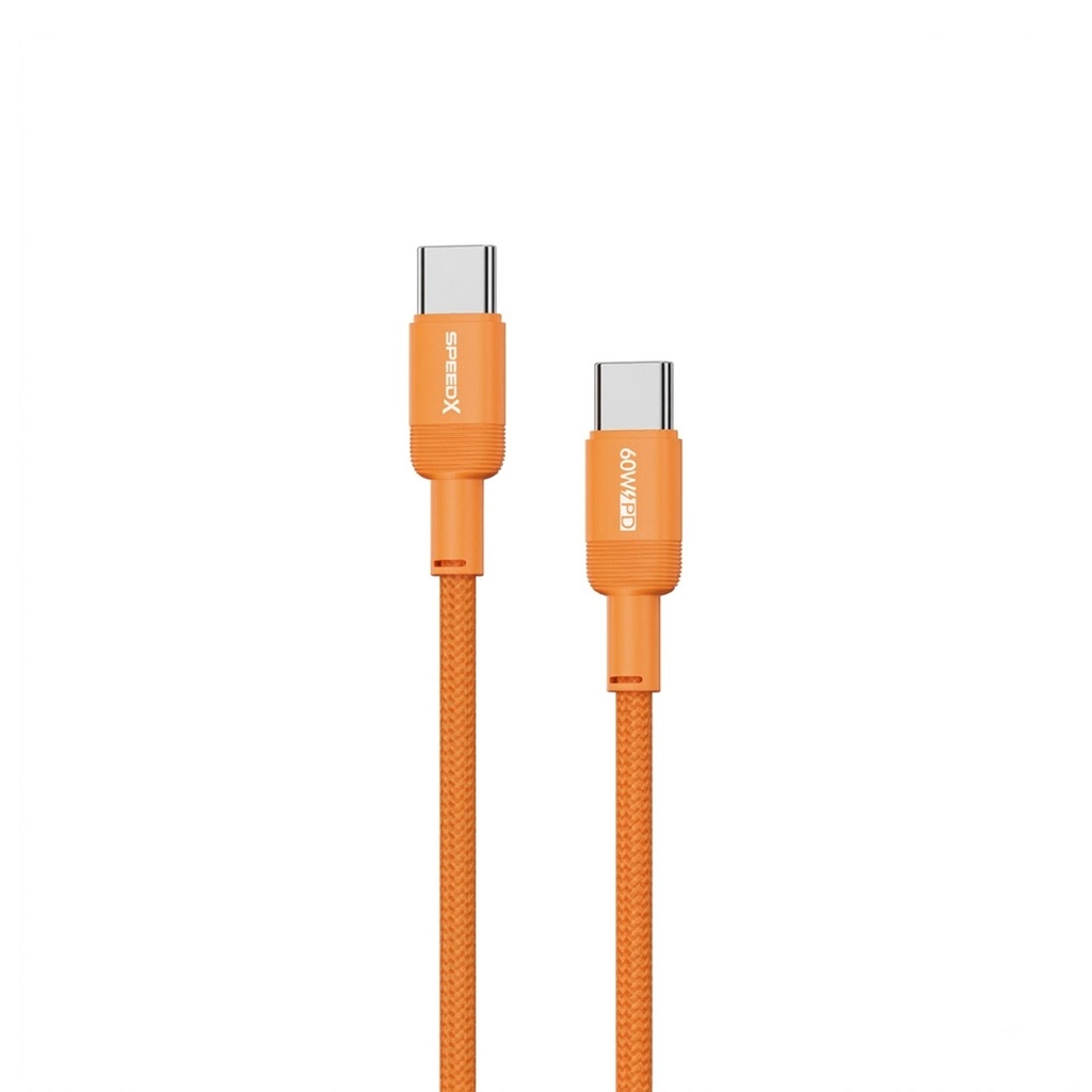 Speed-X SX-D25C 60W USB-C to USB-C Braided Fast Charging Cable 1m