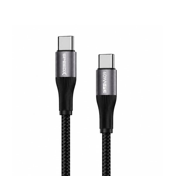 Speed-X SX-D21C 60W USB-C to USB-C Braided Fast Charging Cable (1m)