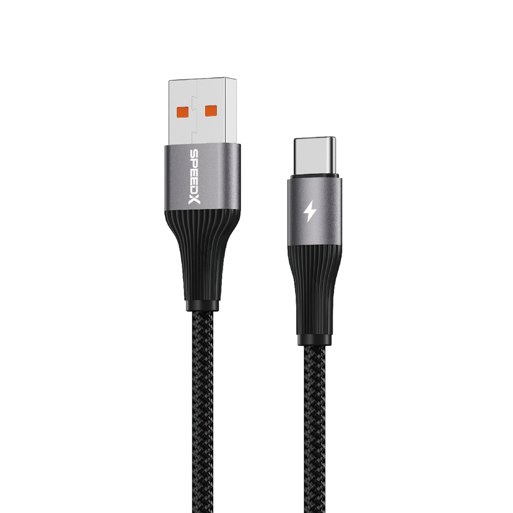 Speed-X SX-D21A 3A USB-A to USB-C Braided Fast Charging Cable 1m