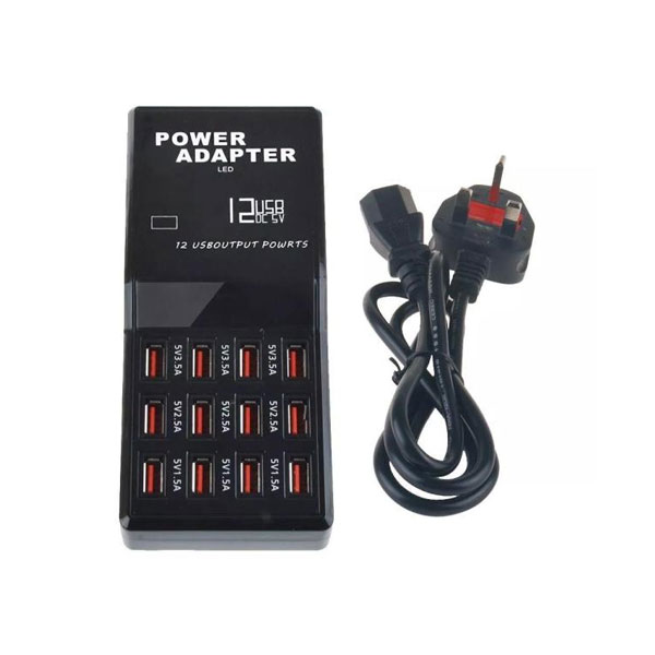 [00443] USB Fast Charger 12 Port 12AMP W858