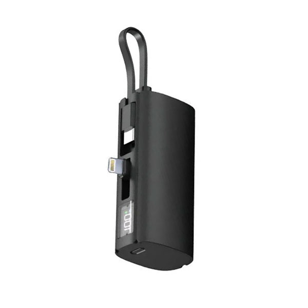 [1587] Aspor A351 2-in-1 iPhone & Type-C Flexible Portable Mini 5000mAh Power Bank