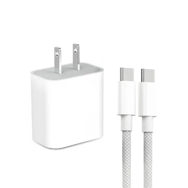 [01478] iPhone 15 Pro Max 2 Pin (US Pin) 35W USB-C Power Adapter with USB-C to C Cable