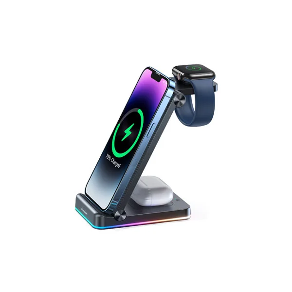 Joyroom JR-WQN01 15W 3-in-1 Foldable Wireless Charging Station