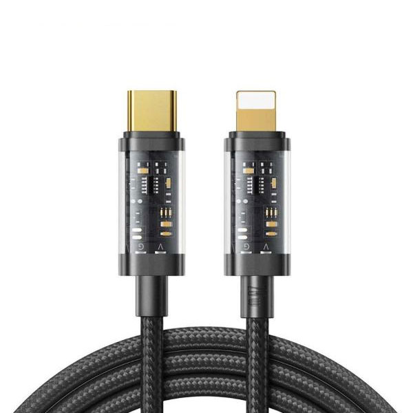 [1364] Joyroom S-CL020A12 Type-C to Lightning 30W Data Cable 1.2m Transparent Nylon