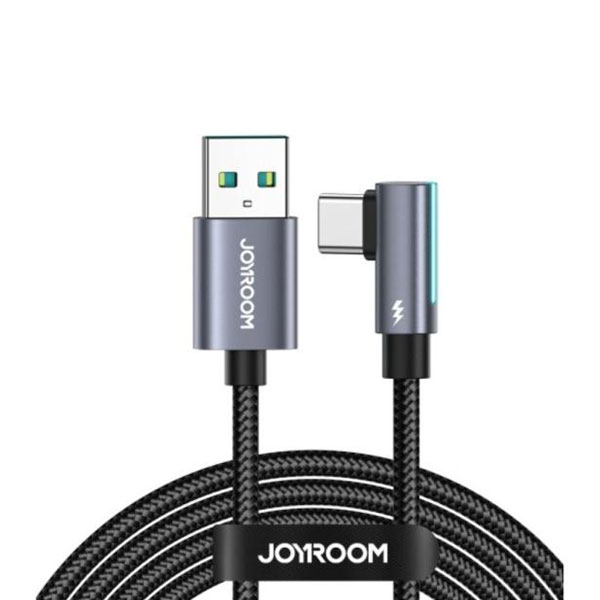 [1438] Joyroom S-AC027A17 Smoothgame Series 3A USB-A to Type-C Right Angle Fast Charging Data Cable 1.2m