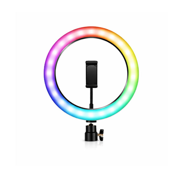 [01254] MJ33cm RGB LED Studio Camera Ring Light Photography with Mobile Holder
