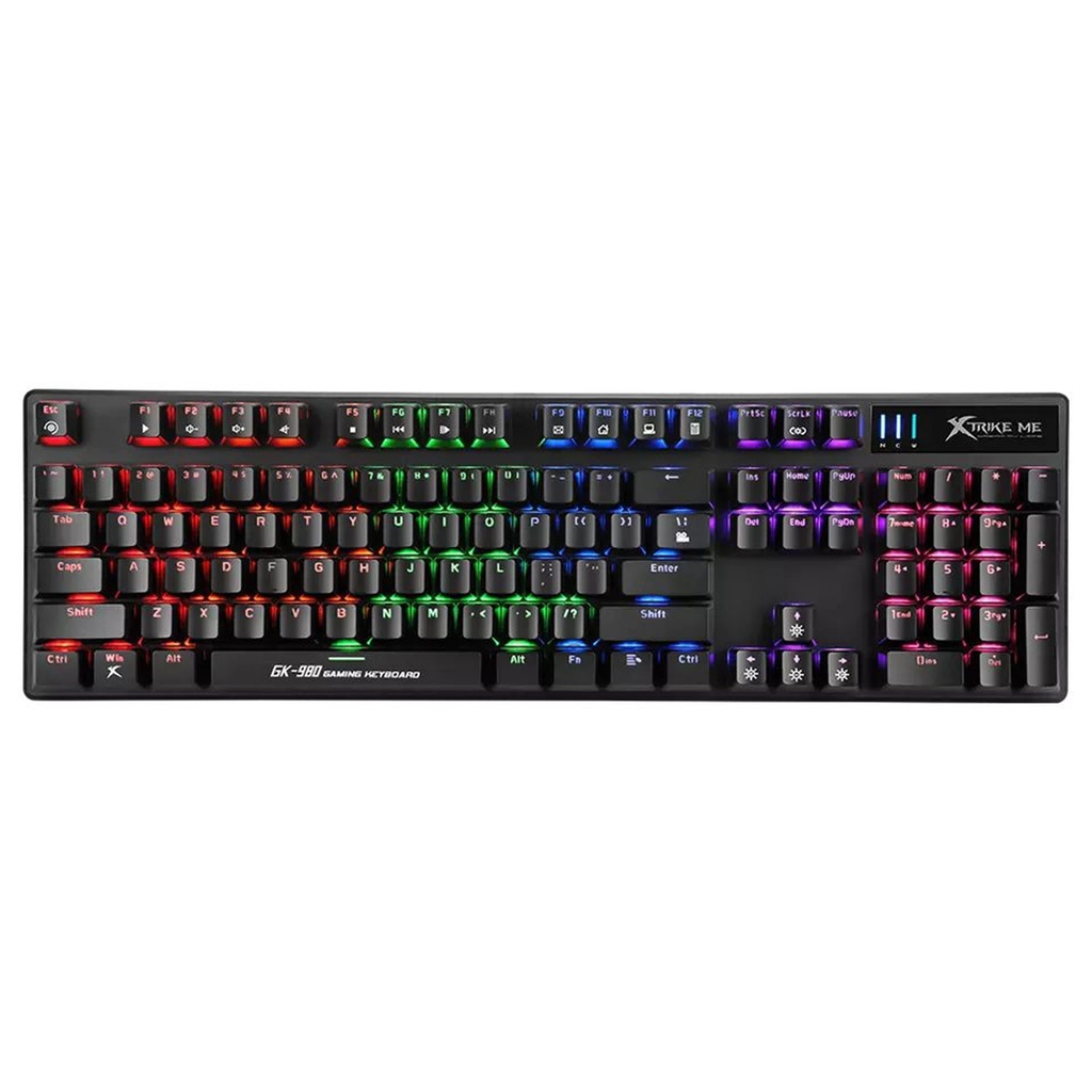[01925] Xtrike Me GK-980 EN Wired Mechanical 104-KEY Rainbow Backlighting Keyboard