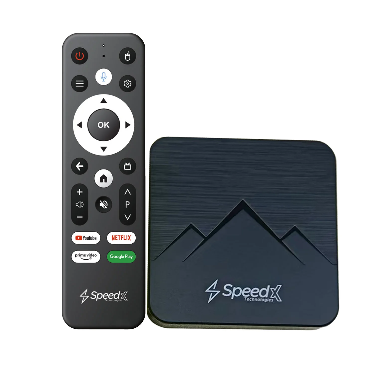 Speed-X W30 Plus Zeon Quad-Core Arm Cortex A53 Android 14.0V Dual Wi-Fi Band 4K 60FPS Smart TV Box 4GB+64GB Air Mouse with Voice Control