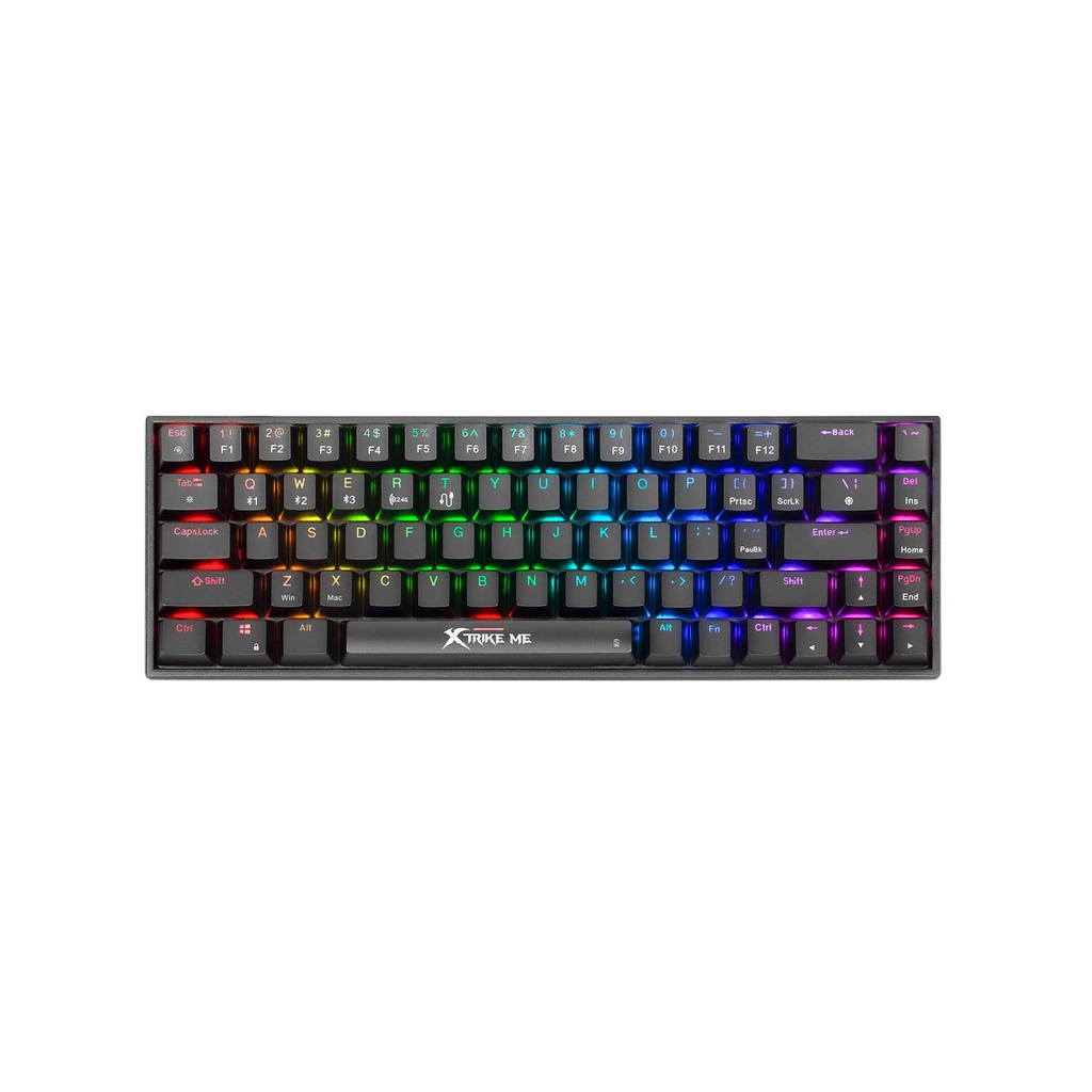 [01768] Xtrike Me GK-994W RGB 68 Key BT 2.4GHz Wireless Gaming Keyboard (Black)