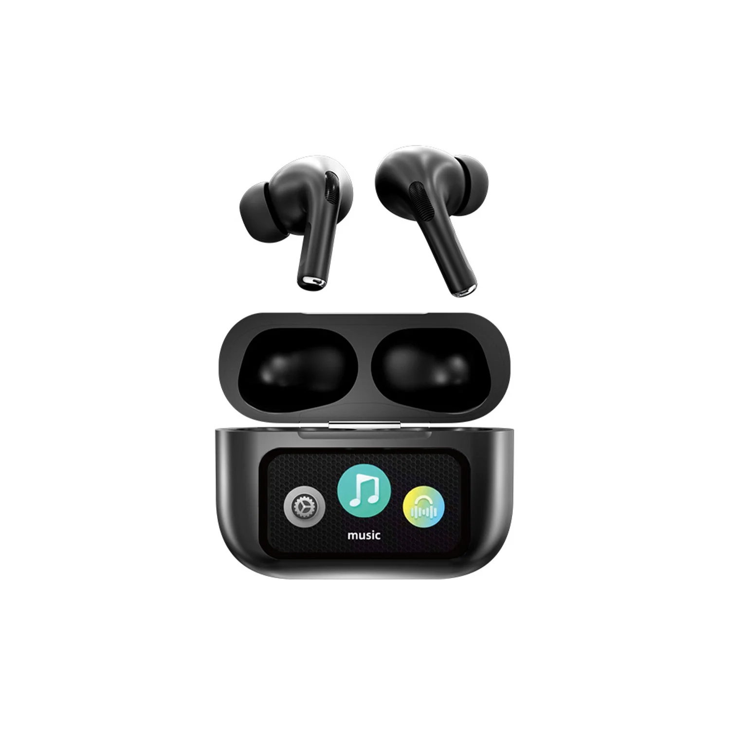 A9 Pro App Anc/enc Display Touch Control Bt 5.4 Wireless Earbuds With Zwsvibe App