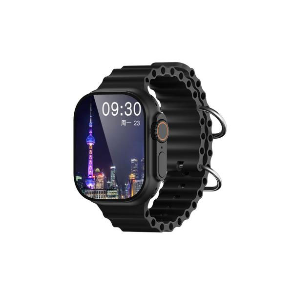 [01508] V200 New Fashion Ultra 2.2 Large Screen Ip68 Waterproof Sport Smart Watch With Wearfit Pro App (Black)