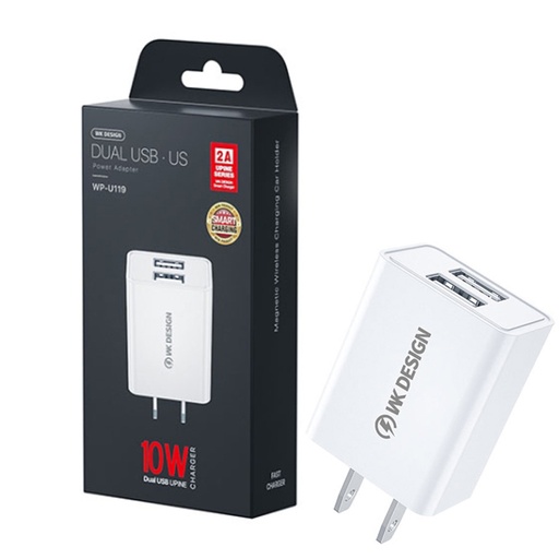 Remax Wk Dual Usb Fast Mobile Charger Wp-u119 Us Pin