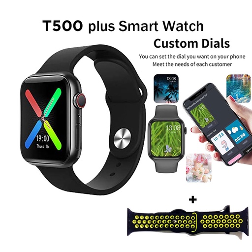 T500 Plus With Extra Strap Smart Watch Bluetooth Call Music Smartwatch Fitness Tracker Heart Rate Health Monitoring For Apple Watch