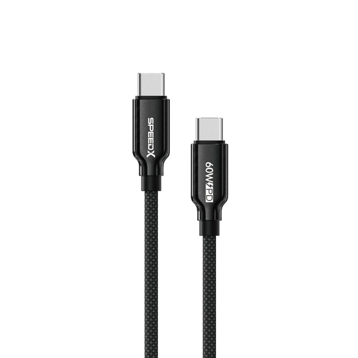 Speed-X SX-D24C 60W USB-C to USB-C Braided Fast Charging Cable 1m