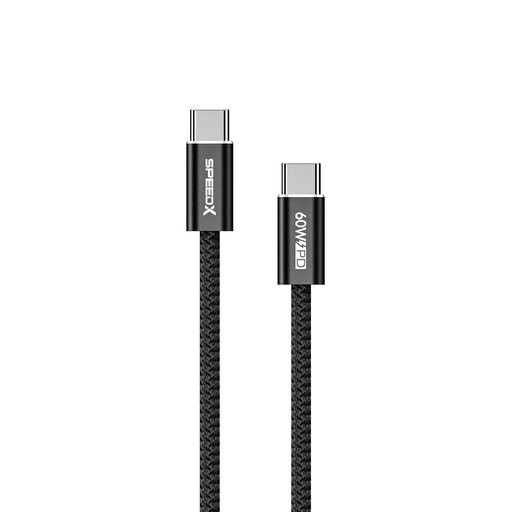 Speed-X SX-D23C 60W USB-C to USB-C Braided Fast Charging Cable 1m